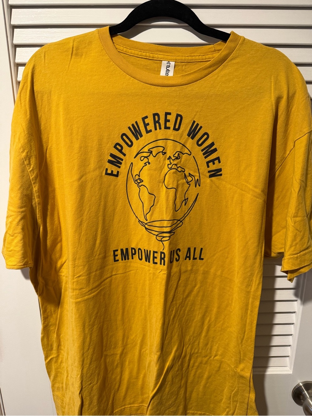 Tultex Mustard Yellow "Empowered Women" Graphic Tee